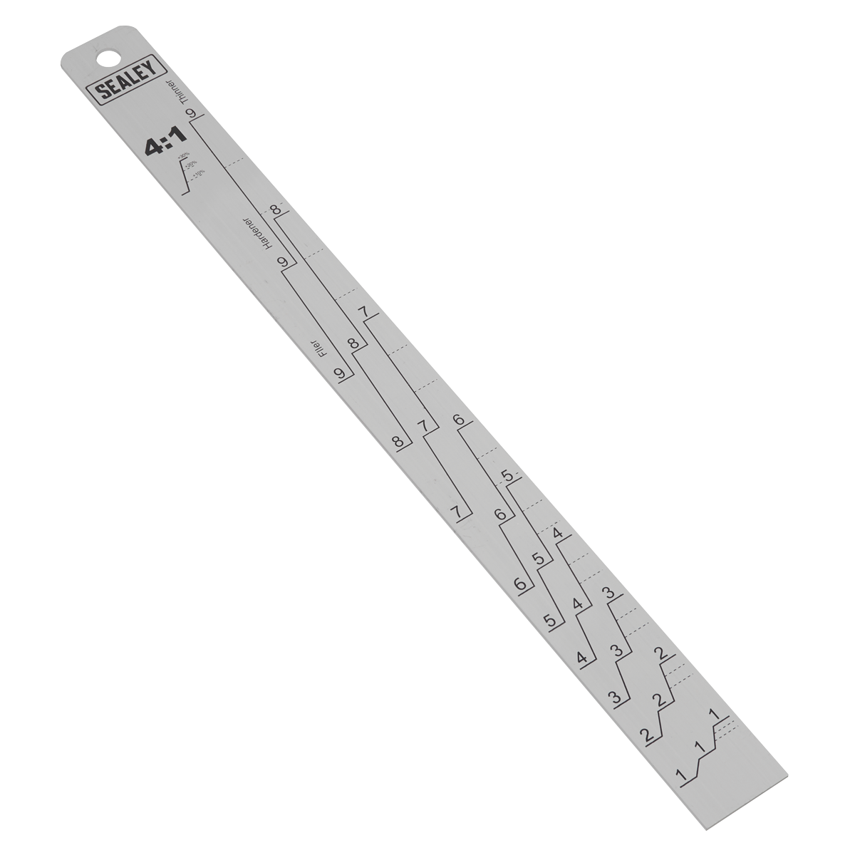 Sealey Aluminium Paint Measuring Stick 2:1/4:1 PA04