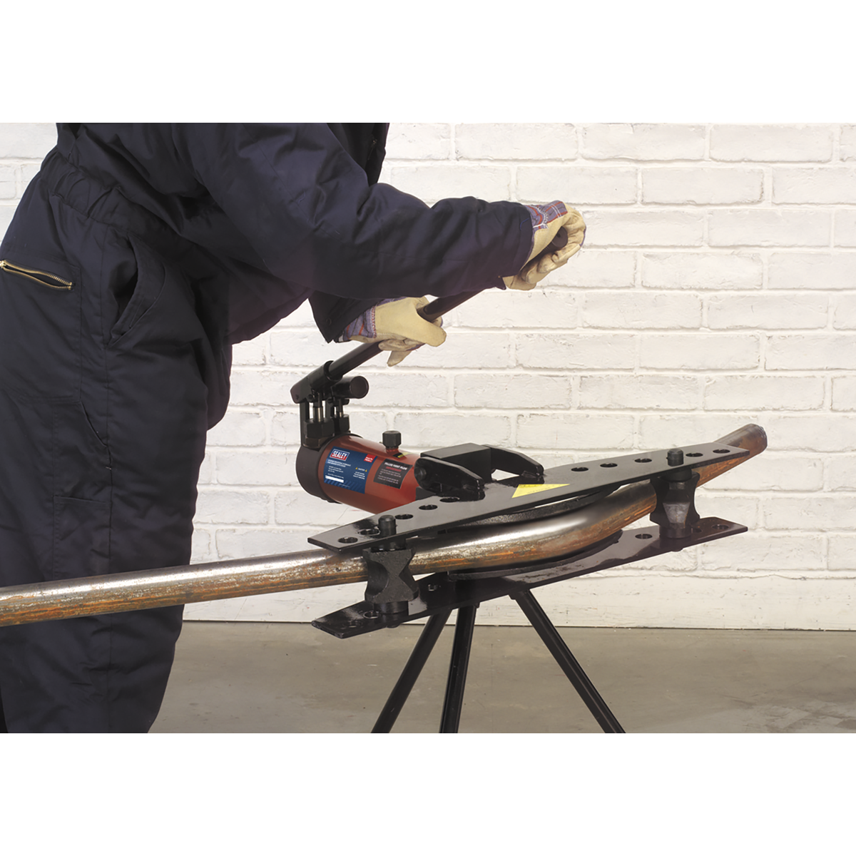 Sealey 9tonne Industrial Hydraulic Pipe Bender with Stand PBS90