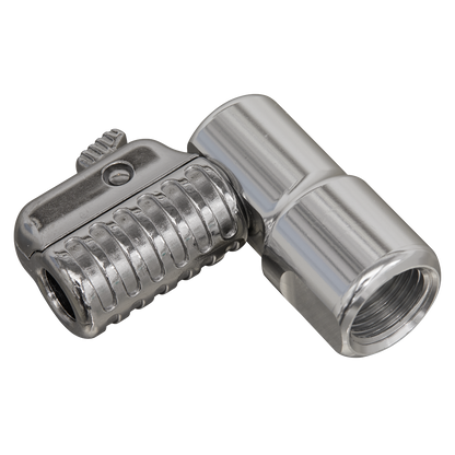 Sealey 1/4"BSP(F) 90° Angled Swivel Tyre Inflator Clip-On Connector PCL6A