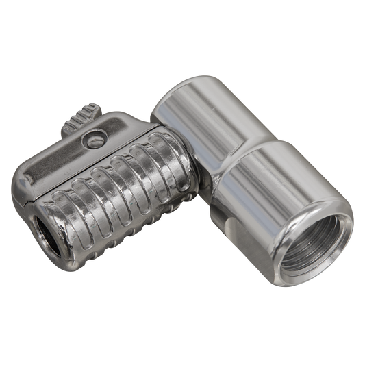Sealey 1/4"BSP(F) 90° Angled Swivel Tyre Inflator Clip-On Connector PCL6A