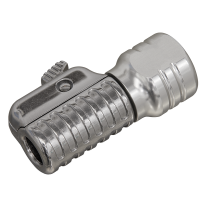 Sealey 1/4"BSP(F) Straight Swivel Tyre Inflator Clip-On Connector PCL6S