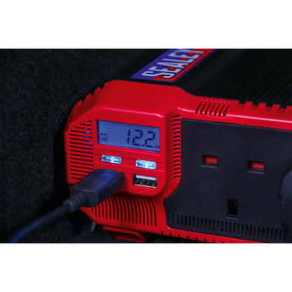 Sealey 2000W Power Inverter Modified Sine Wave 12V DC - 230V 50Hz PI2000