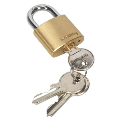 Sealey 30mm Brass Body Padlock PL100
