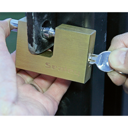 Sealey 60mm Brass Body Shutter Padlock PL108