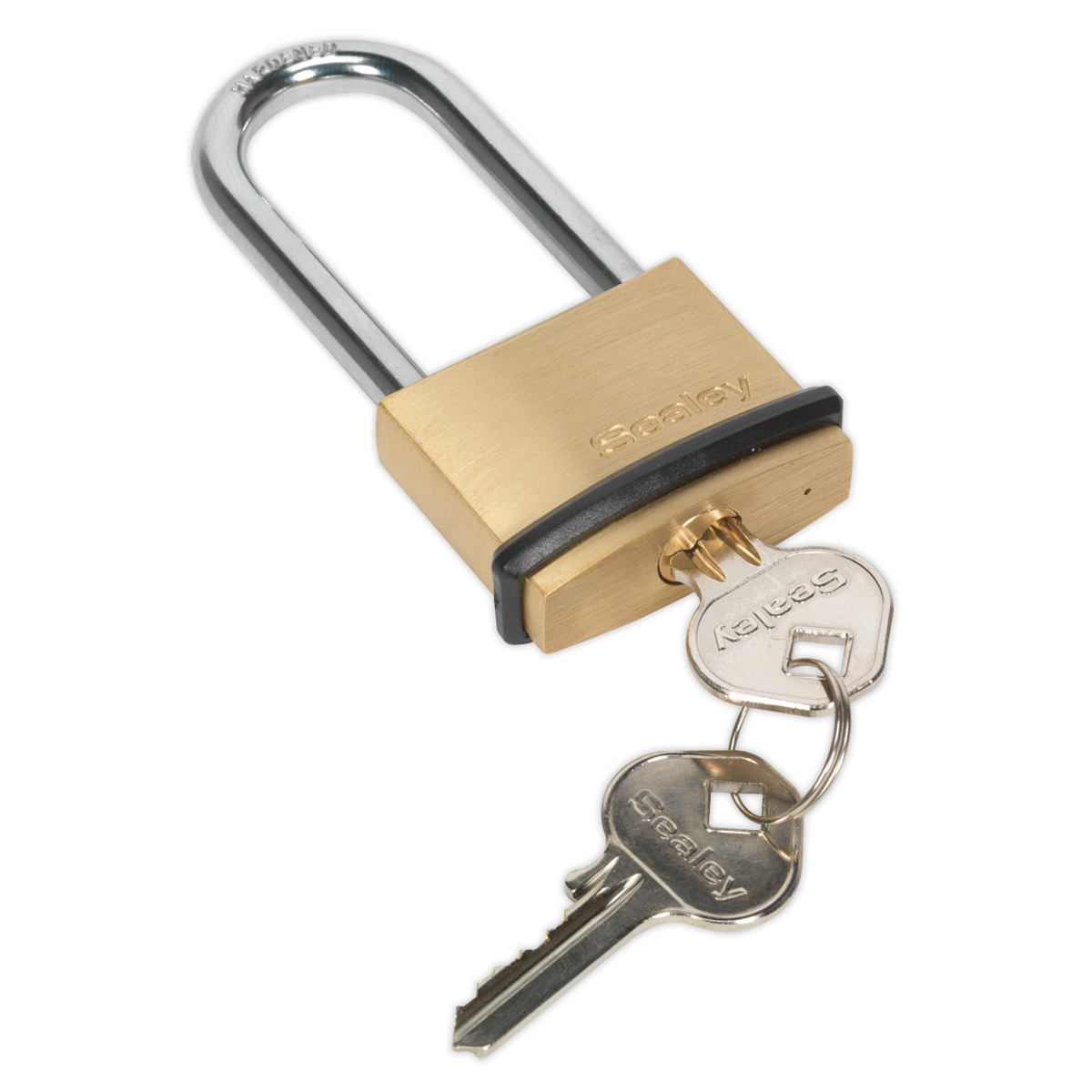 Sealey 40mm Brass Body Long Shackle Padlock PL201L