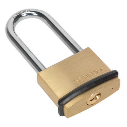 Sealey 40mm Brass Body Long Shackle Padlock PL201L