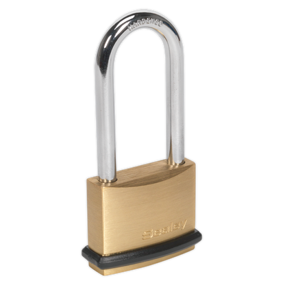 Sealey 40mm Brass Body Long Shackle Padlock PL201L