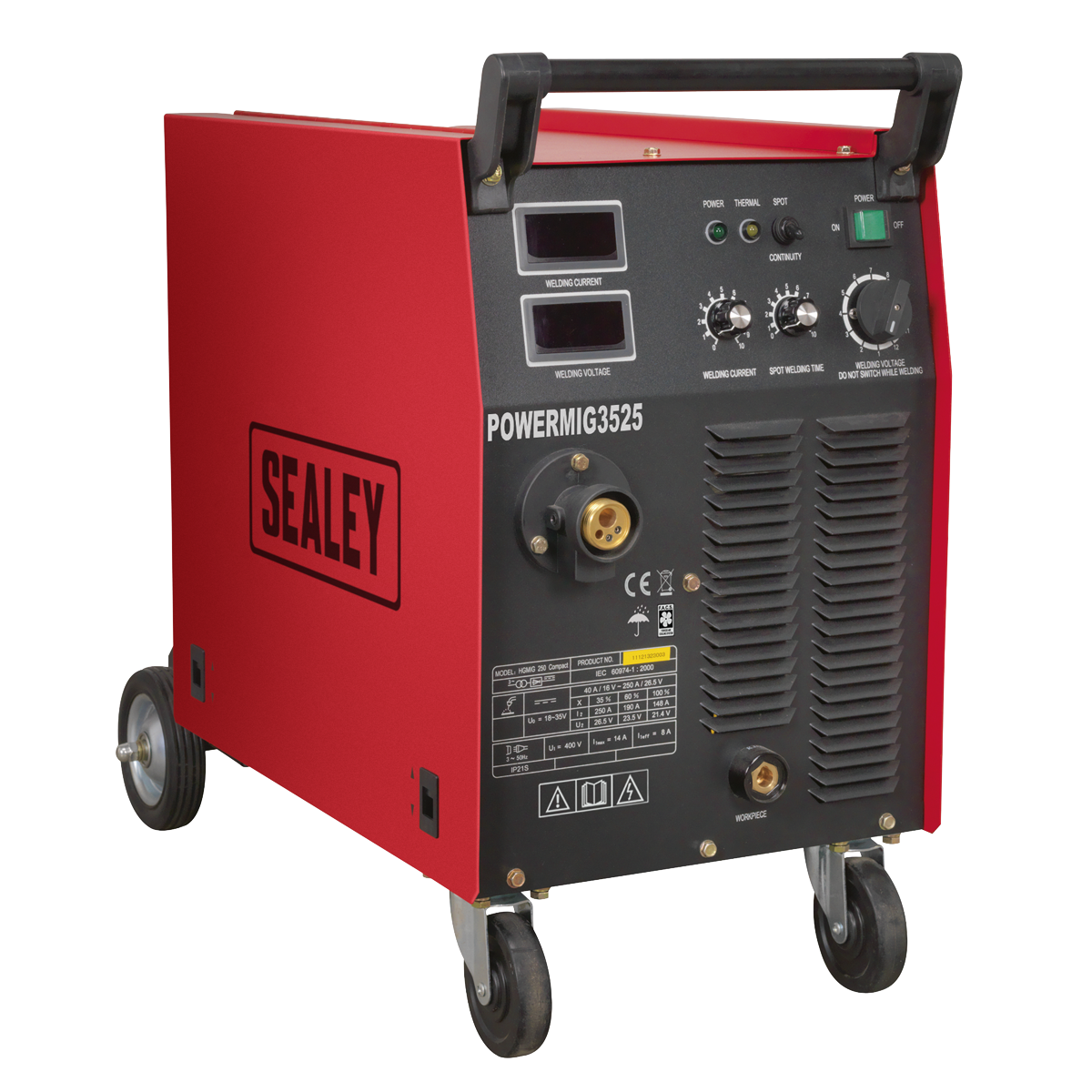 Sealey 250A Professional MIG Welder 415V 3ph with BINZEL® Euro Torch POWERMIG3525