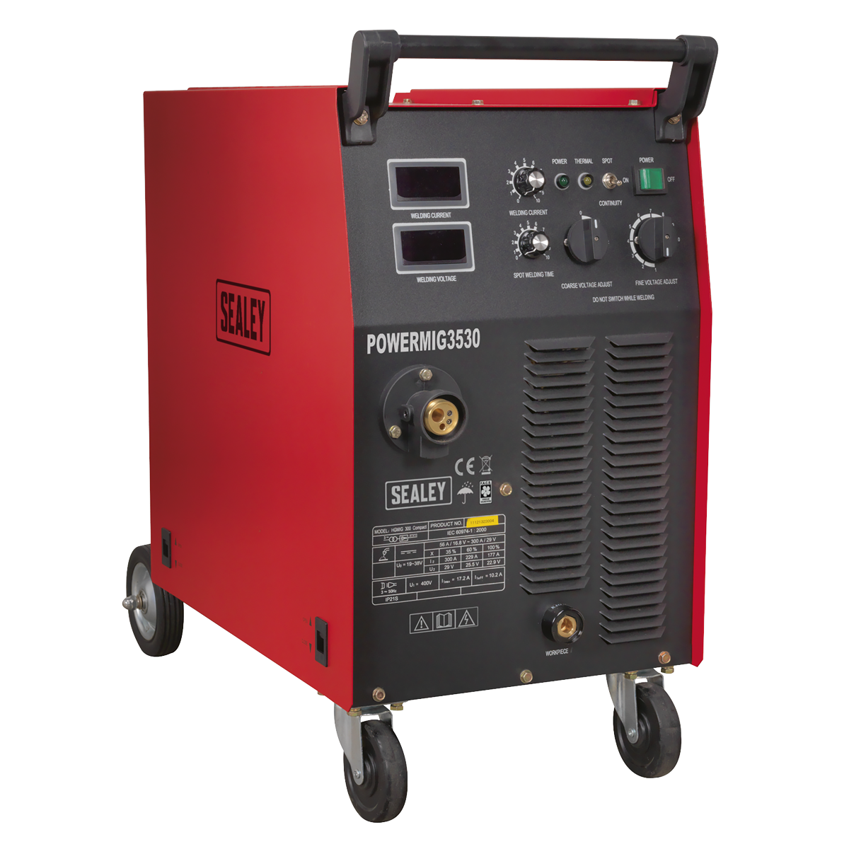 Sealey 300A Professional MIG Welder 415V 3ph with BINZEL® Euro Torch POWERMIG3530