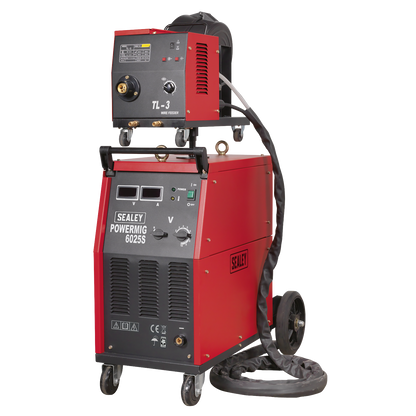 Sealey 250A Professional MIG Welder 415V 3ph with BINZEL® Euro Torch & Portable Wire Drive POWERMIG6025S