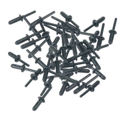 Sealey Ø6.6 x 17.2mm Plastic Rivet - Pack of 50 PR001
