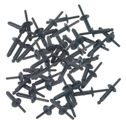 Sealey Ø6.3 x 25.2mm Plastic Rivet - Pack of 50 PR002