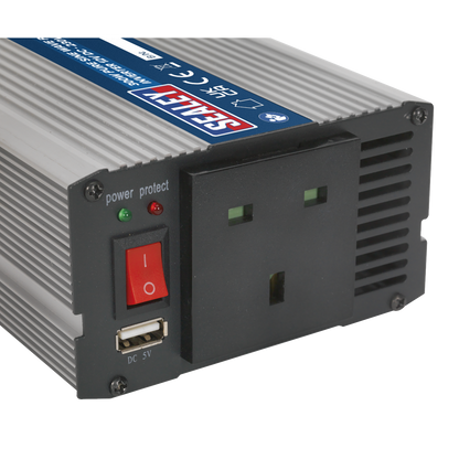 Sealey 300W Pure Sine Wave Power Inverter 12V DC - 230V ~ 50Hz PSI300