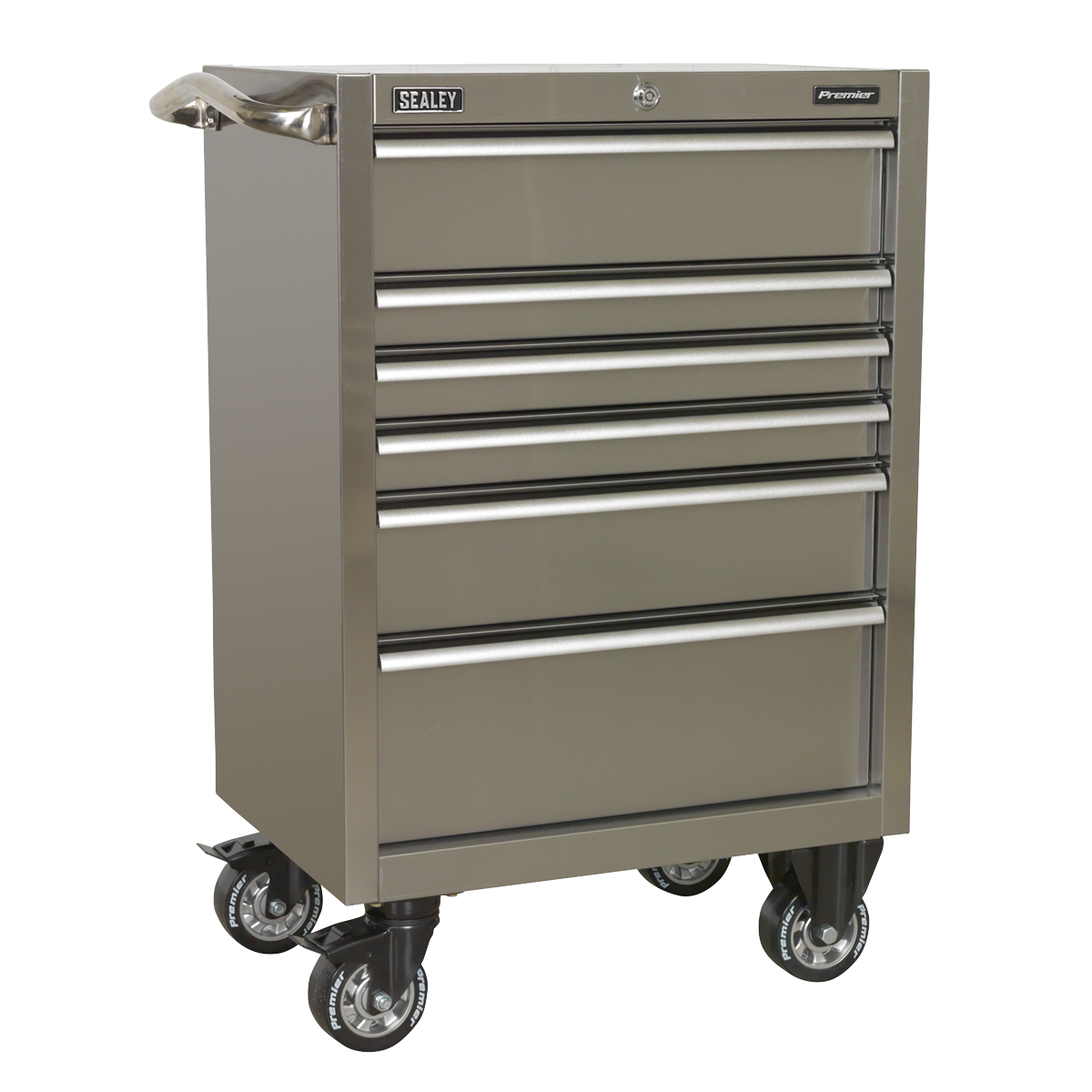 Sealey 6 Drawer 675mm Stainless Steel Heavy-Duty Rollcab PTB67506SS