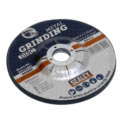 Sealey Ø100 x 6mm Grinding Disc Ø16mm Bore PTC/100G