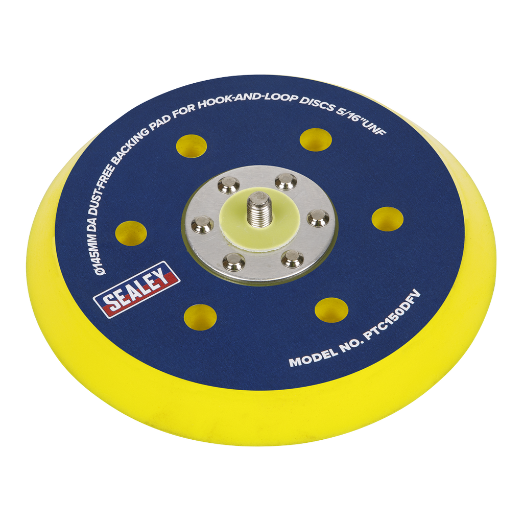 Sealey Ø145mm DA Dust-Free Backing Pad for Hook-and-Loop Discs 5/16"UNF PTC150DFV