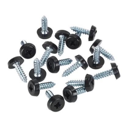 Sealey 4.8 x 18mm Black Numberplate Screw - Pack of 50 PTNP3