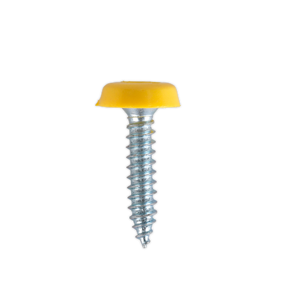 Sealey 4.8 x 24mm Yellow Numberplate Screw - Pack of 50 PTNP6