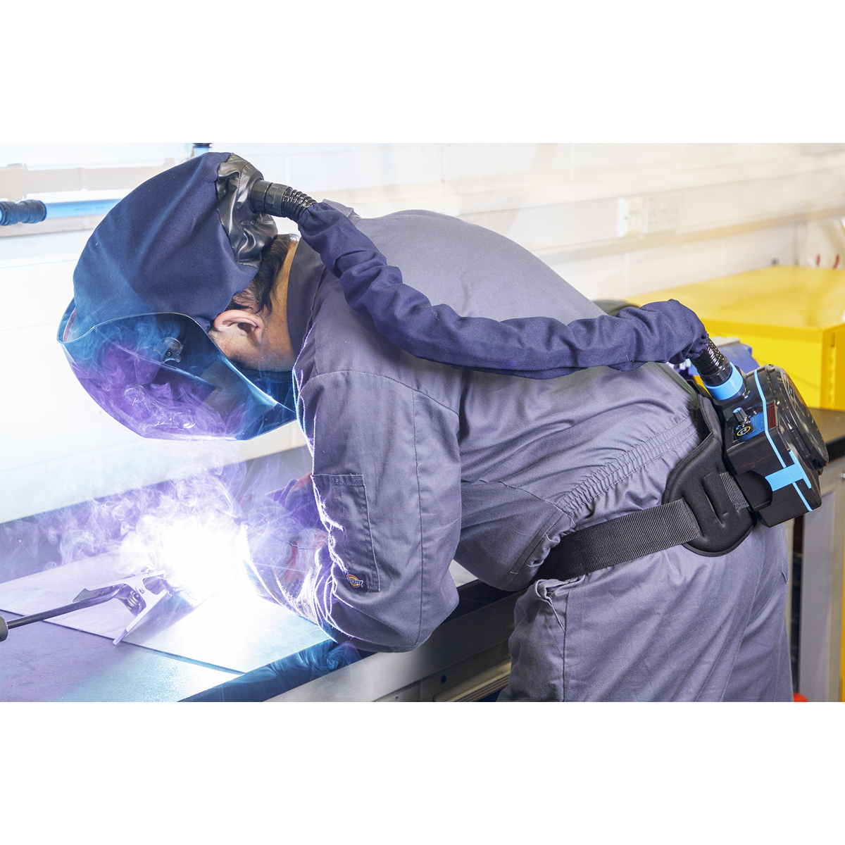 Sealey Auto Darkening Welding Helmet with Powered Air Purifying Respirator (PAPR) PWH616