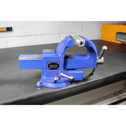 Sealey 100mm Quick Action Swivel Base SG Iron Vice QAVE100