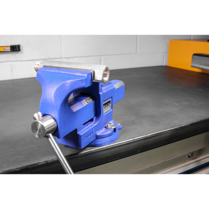 Sealey 100mm Quick Action Swivel Base SG Iron Vice QAVE100