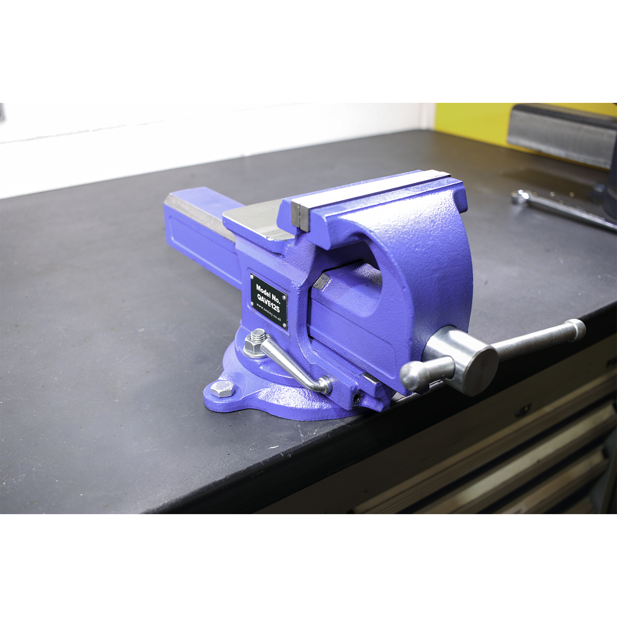Sealey 125mm Quick Action Swivel Base SG Iron Vice QAVE125