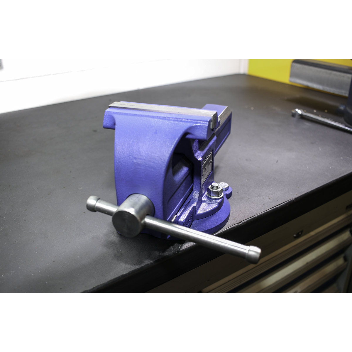 Sealey 125mm Quick Action Swivel Base SG Iron Vice QAVE125