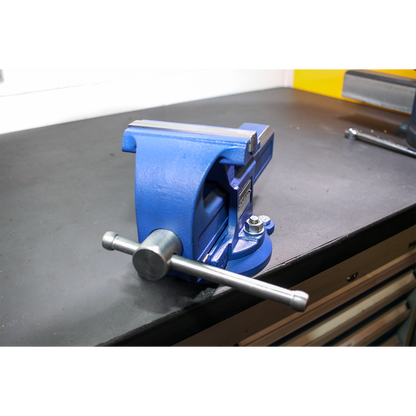 Sealey 125mm Quick Action Swivel Base SG Iron Vice QAVE125