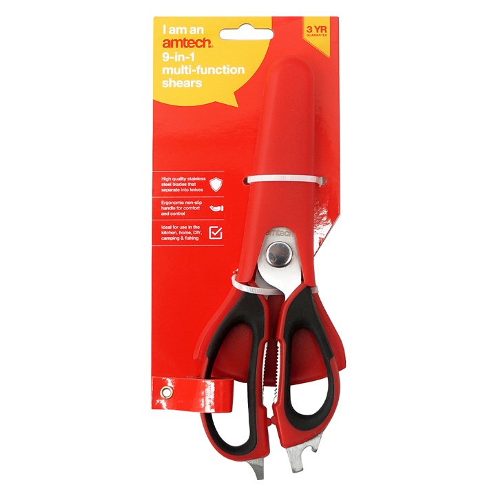 Amtech 230mm (9") 9-in-1 multi-function shears R0127