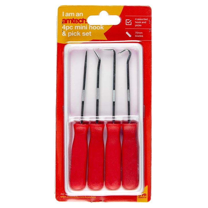 Amtech 4 Piece mini hook and pick set R0360