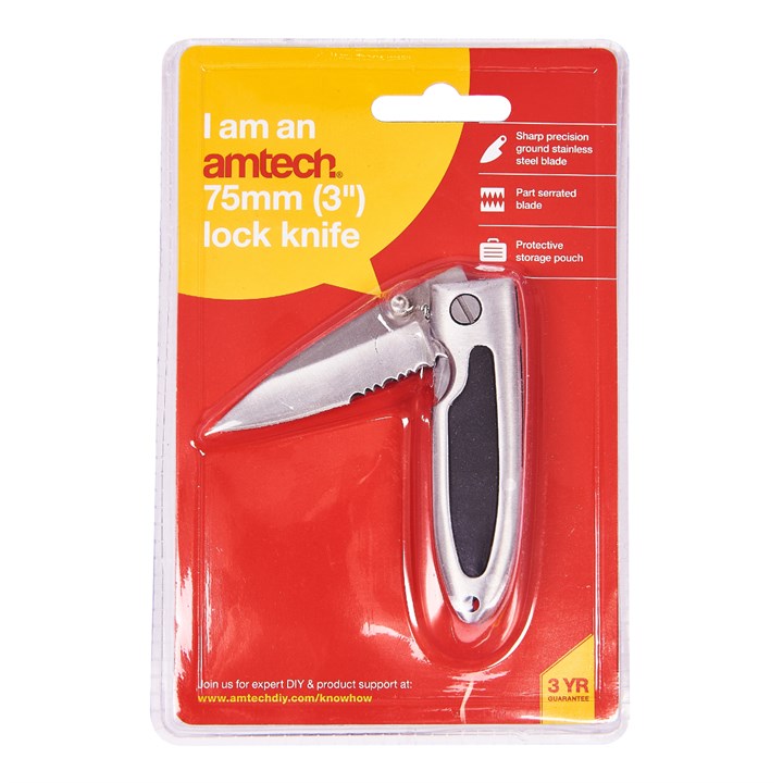 Amtech 75cm (3") Lock knife R0950