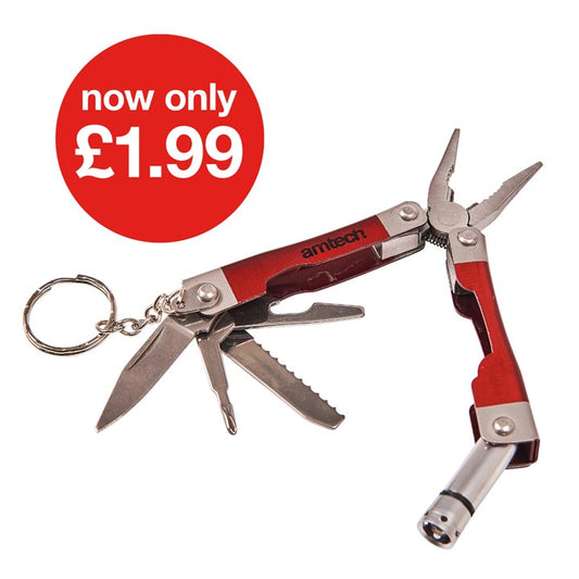 Amtech 8-in-1 Micro pliers with LED R2390