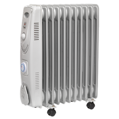 Sealey 2500W 11 Element Oil Filled Radiator with Timer RD2500T