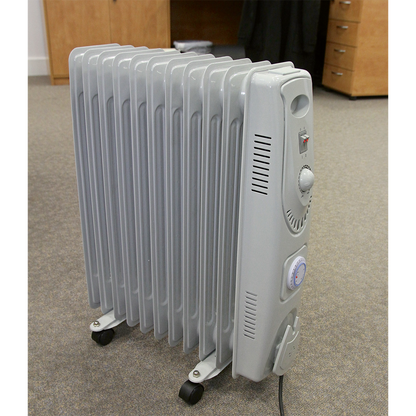 Sealey 2500W 11 Element Oil Filled Radiator with Timer RD2500T