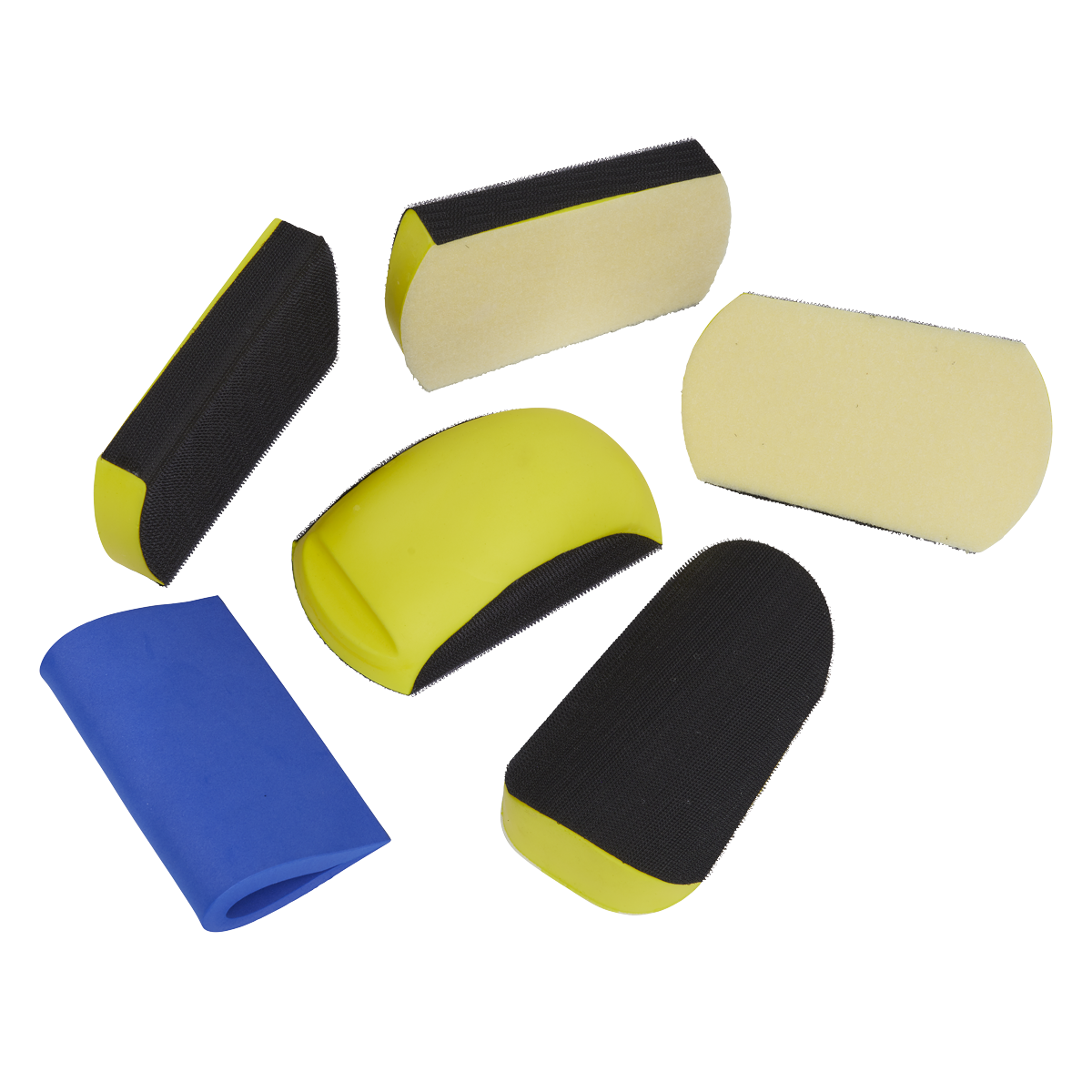 Sealey 6pc Hook-and-Loop Sanding Block Kit RE40KIT