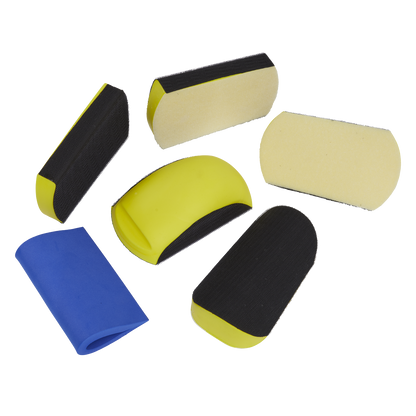 Sealey 6pc Hook-and-Loop Sanding Block Kit RE40KIT