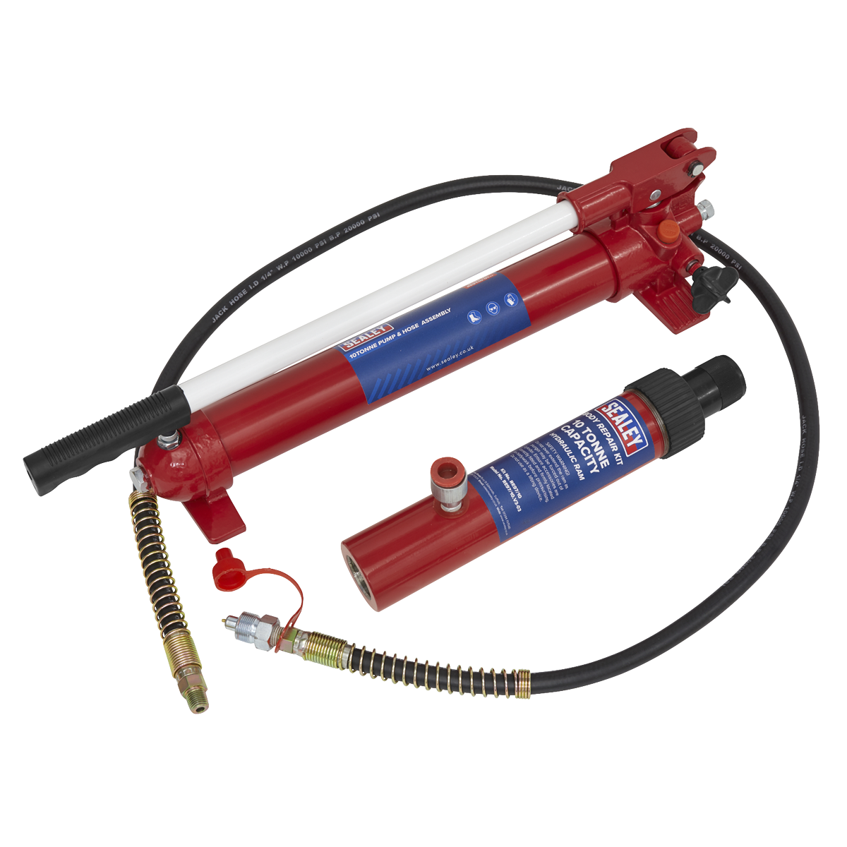 Sealey 10tonne Push Ram with Pump & Hose Assembly RE97.10-COMBO