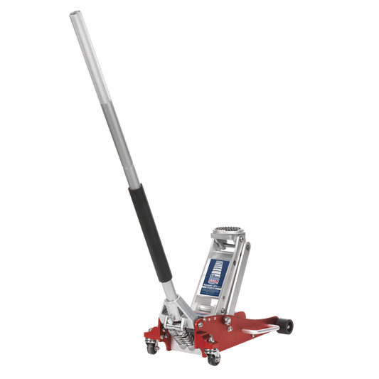 Sealey 1.5tonne Aluminium Low Entry Trolley Jack with Rocket Lift RJA1550