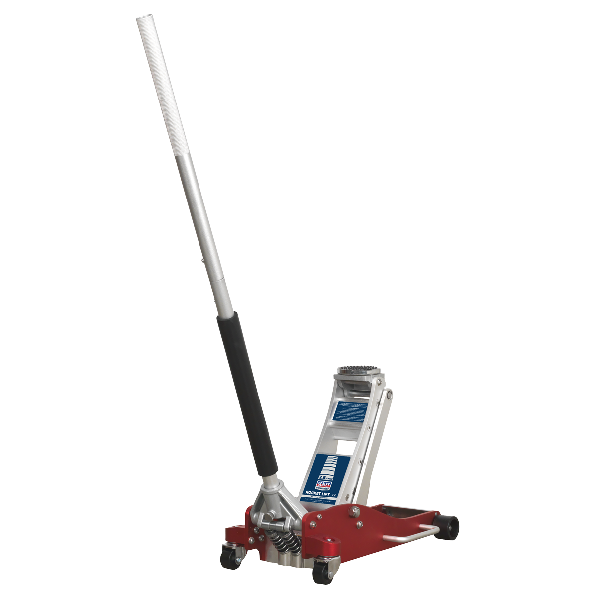 Sealey 2.5tonne Aluminium Low Entry Trolley Jack with Rocket Lift RJA2500