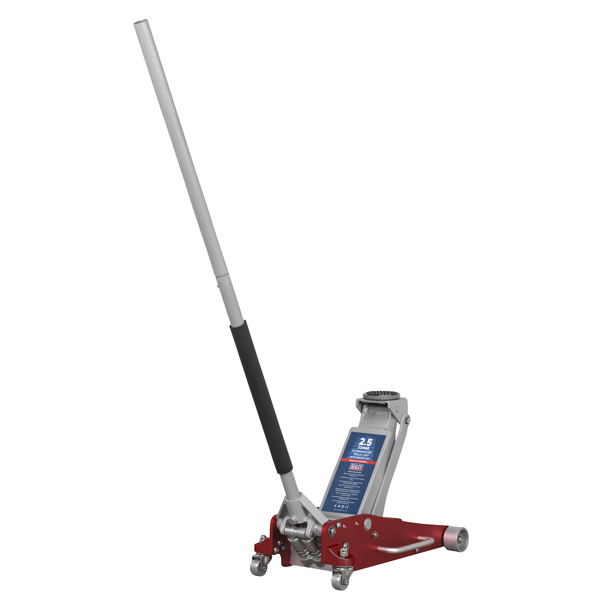 Sealey 2.5tonne Aluminium/Steel Trolley Jack with Rocket Lift RJAS2500