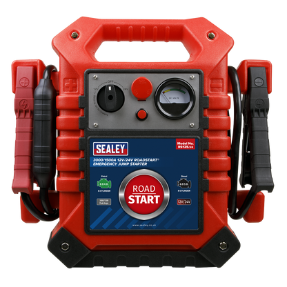 Sealey 3000/1500A 12V/24V RoadStart® Emergency Jump Starter RS125