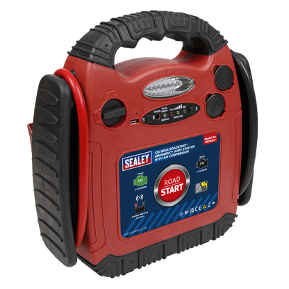 Sealey 12V 900A RoadStart® Emergency Jump Starter with Air Compressor RS132
