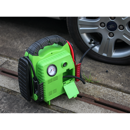 Sealey 900A 12V RoadStart® Emergency Jump Starter - Hi-Vis with Air Compressor RS1322HV