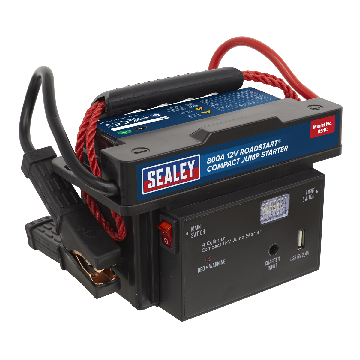 Sealey 800A 12V RoadStart® Compact Jump Starter RS1C