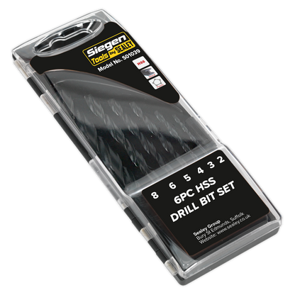 Sealey 6pc HSS Drill Bit Set S01039