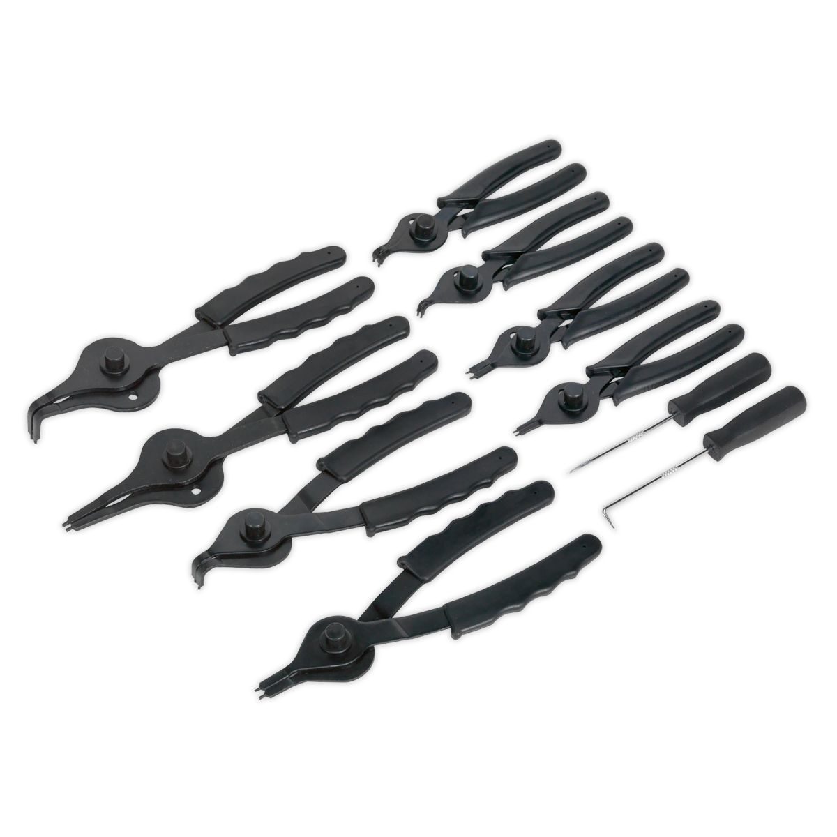 Sealey 10pc Internal/External Circlip Pliers Set S01064