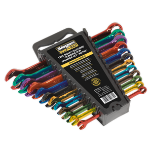 Sealey 12pc Multi-Coloured Combination Spanner Set S01074