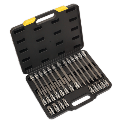 Sealey 30pc 1/2"Sq Drive Hex Socket Bit Set S01077