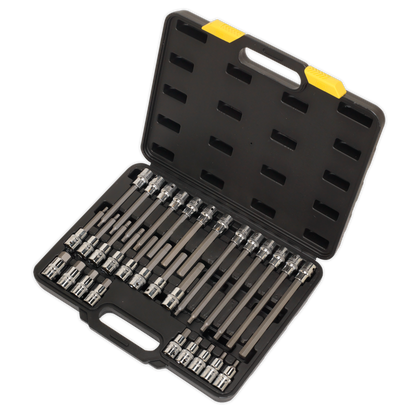 Sealey 30pc 1/2"Sq Drive Hex Socket Bit Set S01077