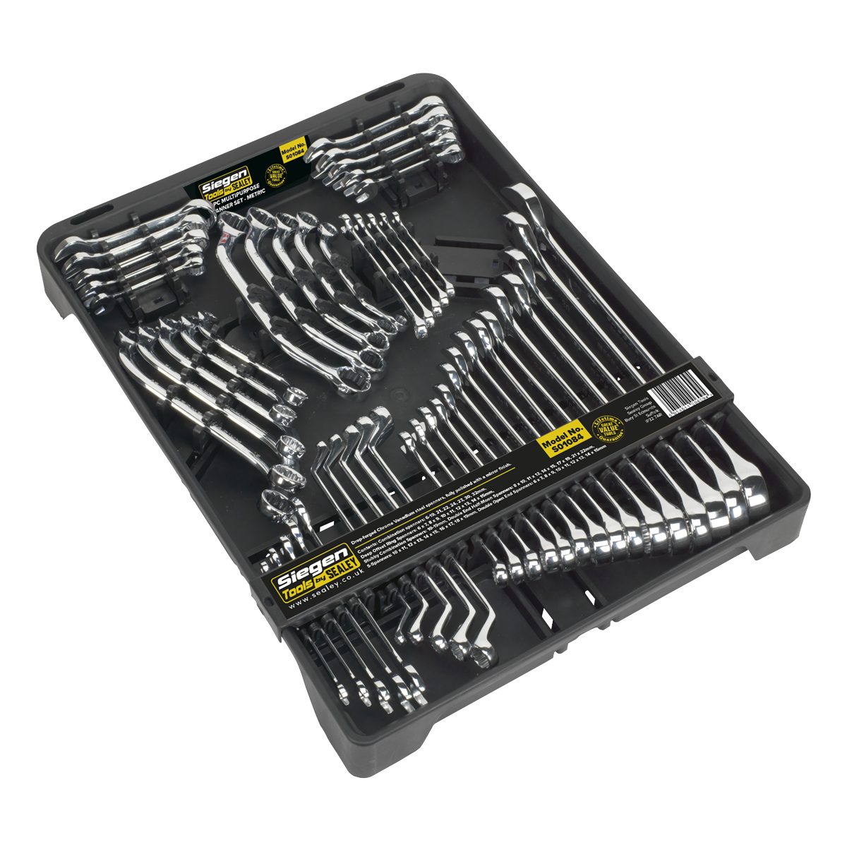Sealey 50pc Multipurpose Spanner Set S01084